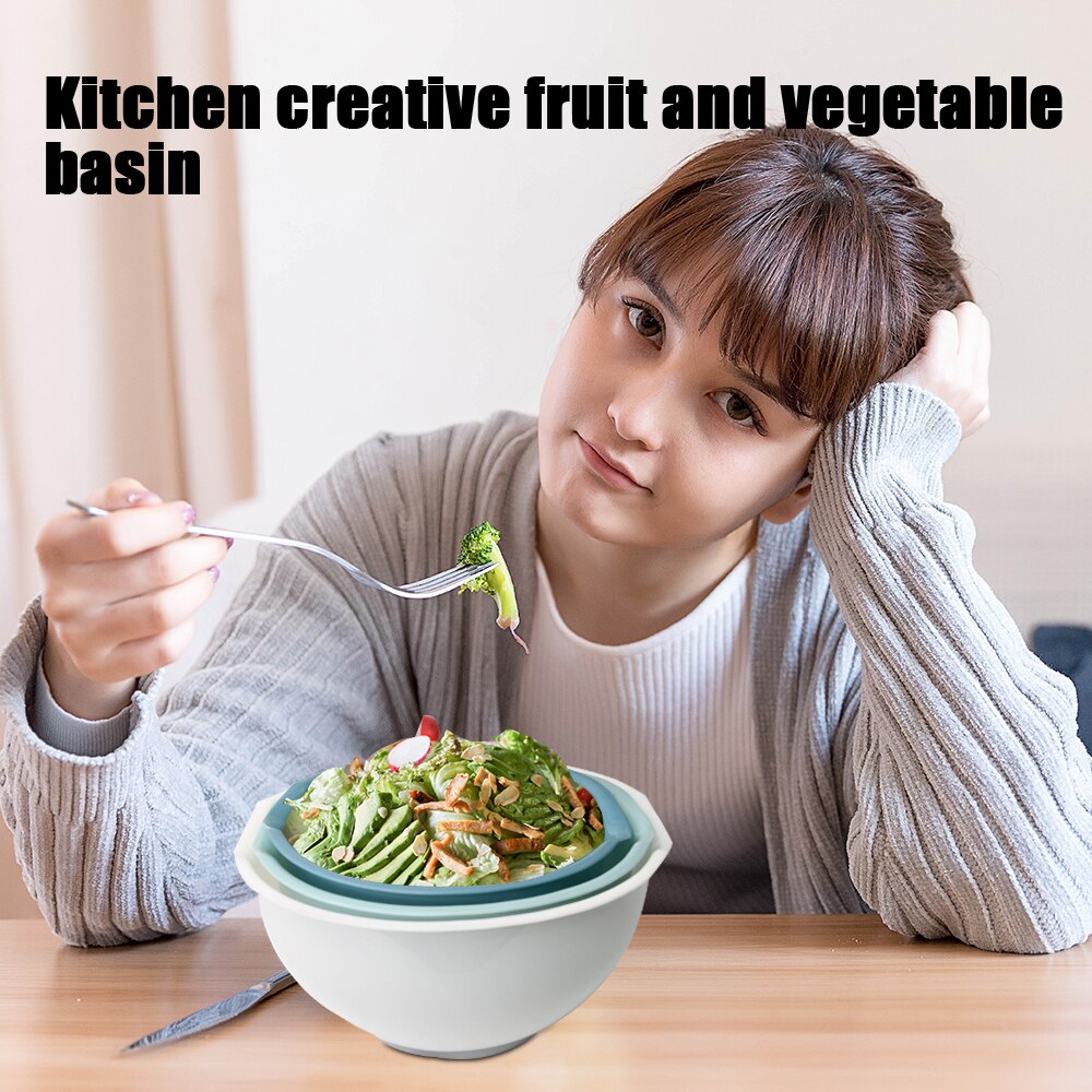 Multipurpose Plastic Mixing Bowls (3 Pcs)