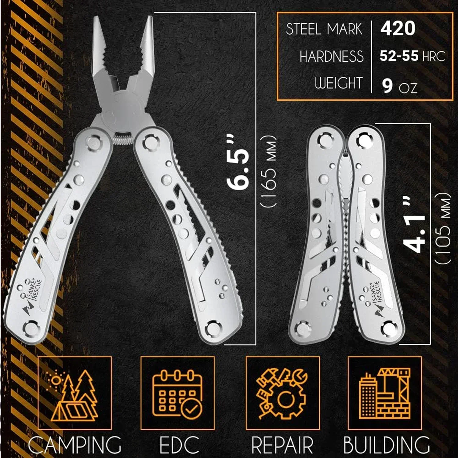 Multitool 24-in-1 Multitools Pliers with ​Professional Multi-tool for Survival Camping and Hunting Gifts for Men Dad