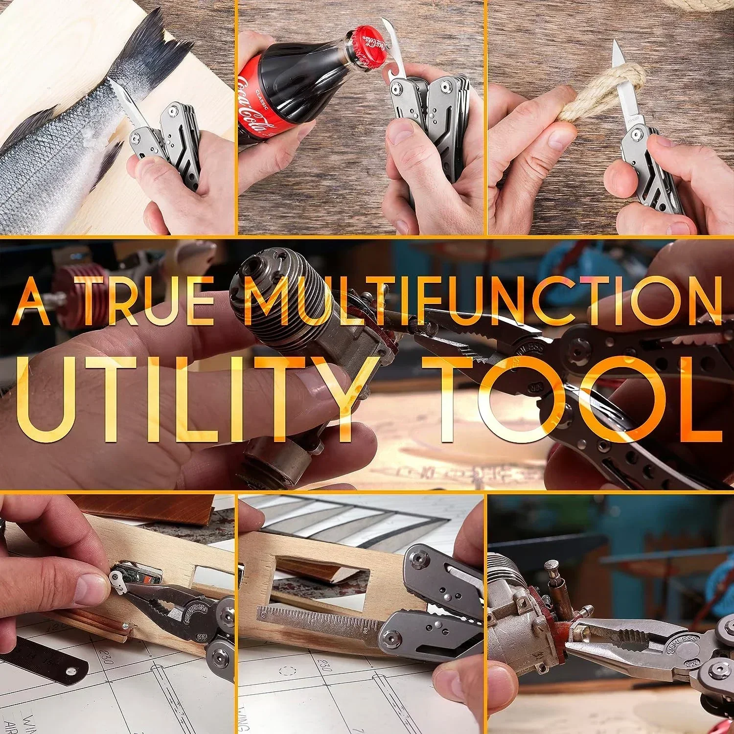 Multitool 24-in-1 Multitools Pliers with ​Professional Multi-tool for Survival Camping and Hunting Gifts for Men Dad
