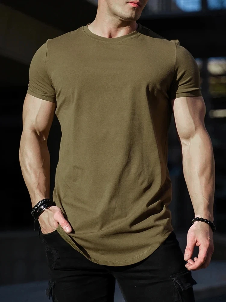 Muscle Fitness T-shirt Summer Men's Athleisure Workout short sleeve T-shirt High Quality cotton Men T-shirt Gym Sport Muscle Fitness T-shirt Summer Men's Athleisure Workout short sleeve T-shirt High Quality cotton Men T-shirt Gym Sport