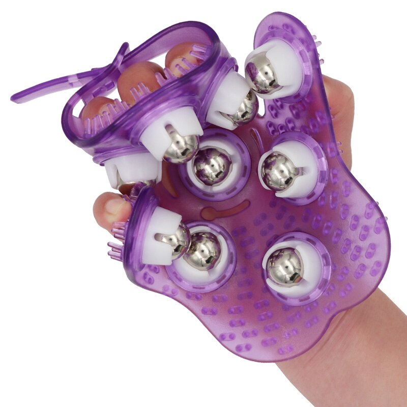 Muscle Relief Massage Glove with Rollers