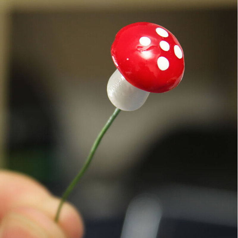Mushroom Garden Ornaments Red Color (10Pcs) Mushroom Garden Ornaments Red Color (10Pcs)