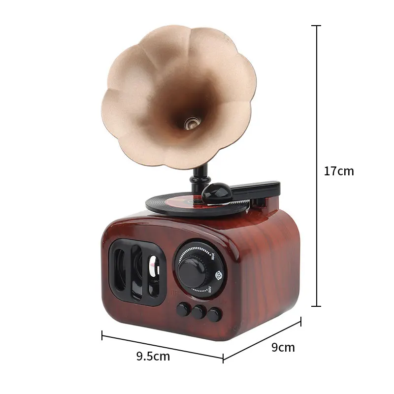Music Box Retro Phonograph Home Decoration Holiday Gifts Ornament Creative Classical Vintage Art Crafts Table Desk