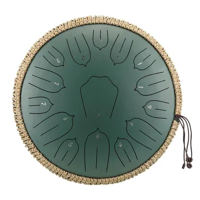 Music Drum 15 Notes Glucophone Steel Tongue Drum 13 Inch 15 Notes D Tone Ethereal Drum Percussion Musical Instruments
