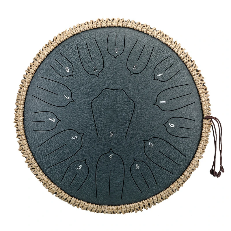 Music Drum 15 Notes Glucophone Steel Tongue Drum 13 Inch 15 Notes D Tone Ethereal Drum Percussion Musical Instruments