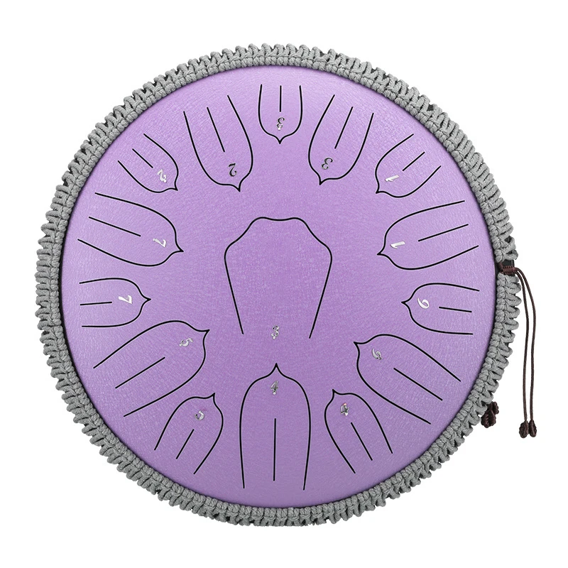 Music Drum 15 Notes Glucophone Steel Tongue Drum 13 Inch 15 Notes D Tone Ethereal Drum Percussion Musical Instruments