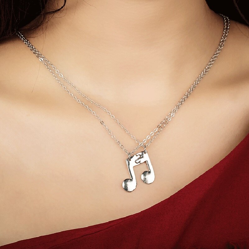 Music Note Necklaces Friendship Necklace (2 pcs) Music Note Necklaces Friendship Necklace (2 pcs)