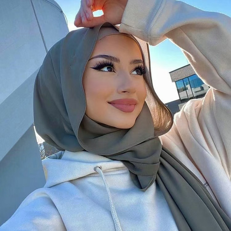 Muslim Chiffon Hijab Scarf Women Long Solid Color Head Wrap For Women Hijabs Scarves Ladies Muslim Veil Jersey Hijab Muslim Chiffon Hijab Scarf Women Long Solid Color Head Wrap For Women Hijabs Scarves Ladies Muslim Veil Jersey Hijab