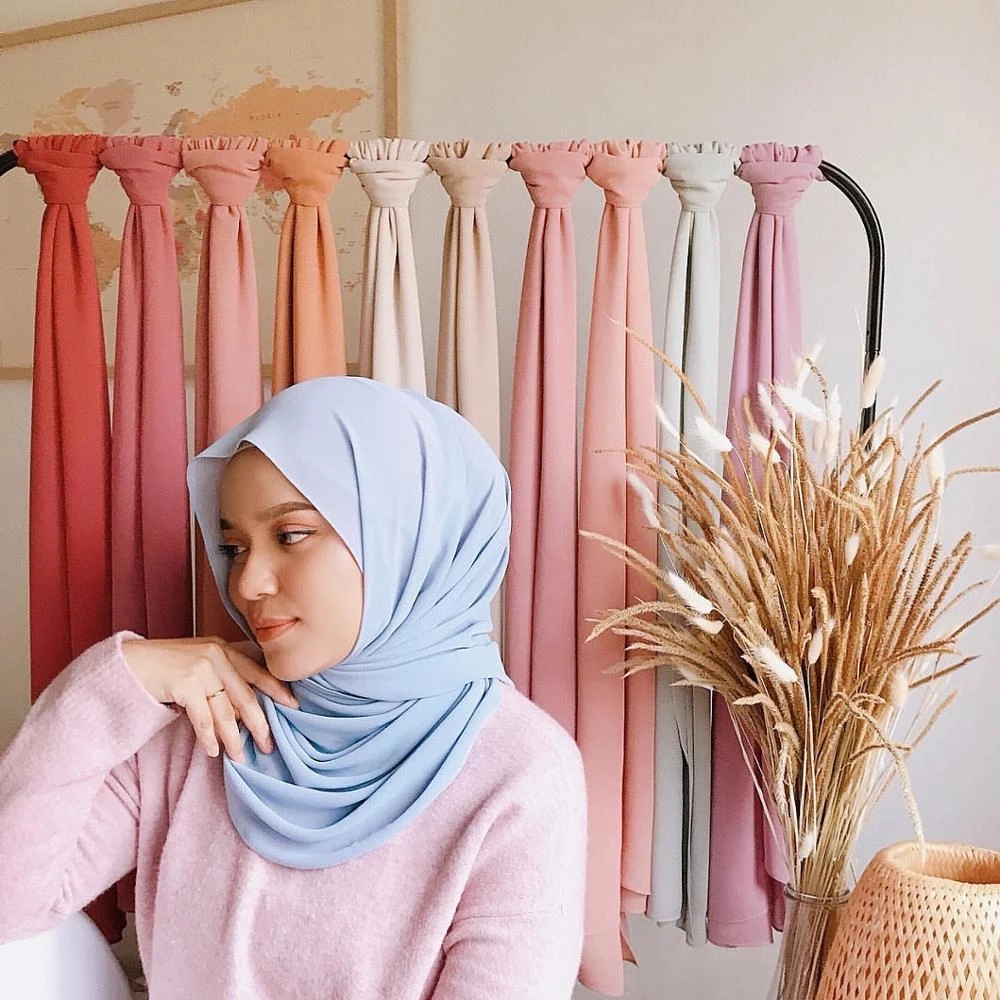 Muslim Chiffon Hijab Scarf Women Long Solid Color Head Wrap For Women Hijabs Scarves Ladies Muslim Veil Jersey Hijab Muslim Chiffon Hijab Scarf Women Long Solid Color Head Wrap For Women Hijabs Scarves Ladies Muslim Veil Jersey Hijab