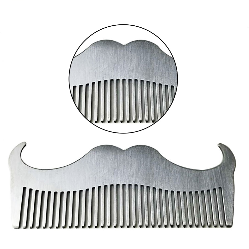 Mustache Comb Stainless Grooming Comb Mustache Comb Stainless Grooming Comb