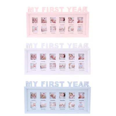 My First Year Photo Frame Monthly Milestone