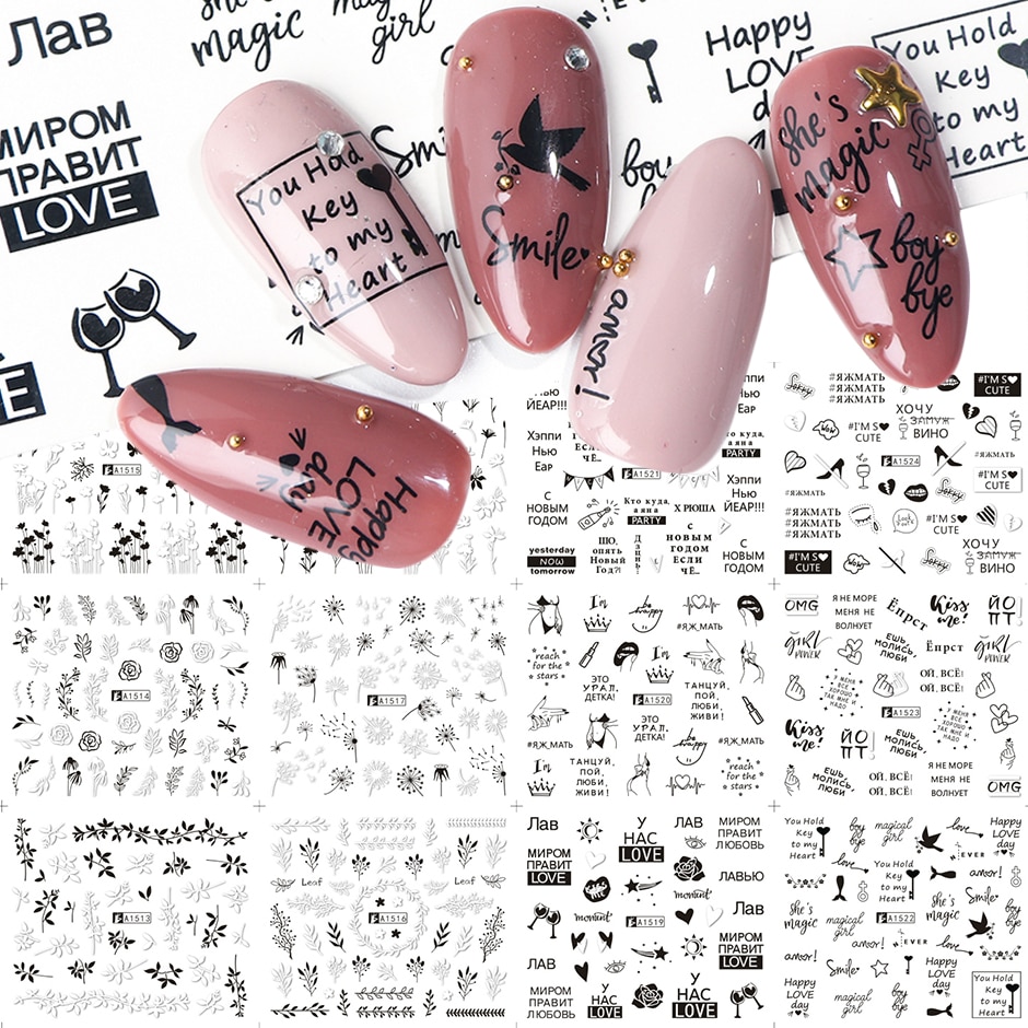 Nail Art Decals Sticker Decors