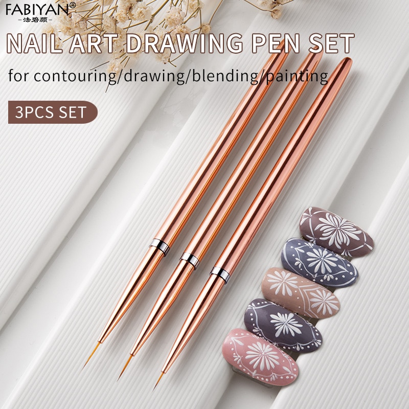 Nail Art Liner Brushes Manicure Tool (3 pcs) Nail Art Liner Brushes Manicure Tool (3 pcs)