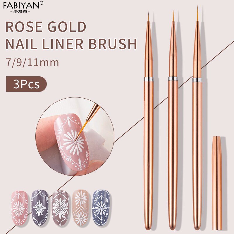 Nail Art Liner Brushes Manicure Tool (3 pcs) Nail Art Liner Brushes Manicure Tool (3 pcs)