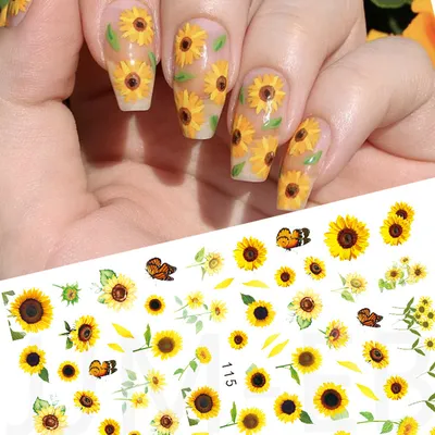 Nail Art Sunflower Nail Stickers Nail Art Sunflower Nail Stickers