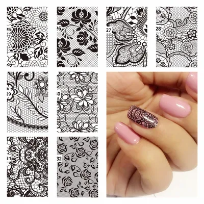 Nail Tattoo Lace Flower Designs Nail Tattoo Lace Flower Designs
