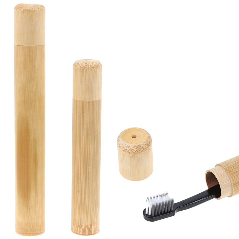 Natural Bamboo Toothbrush Case