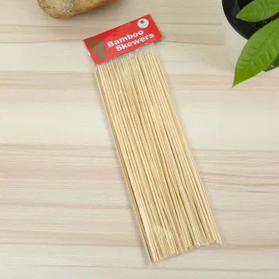 Natural Bamboo Wooden Kebab Skewers (100 pcs)