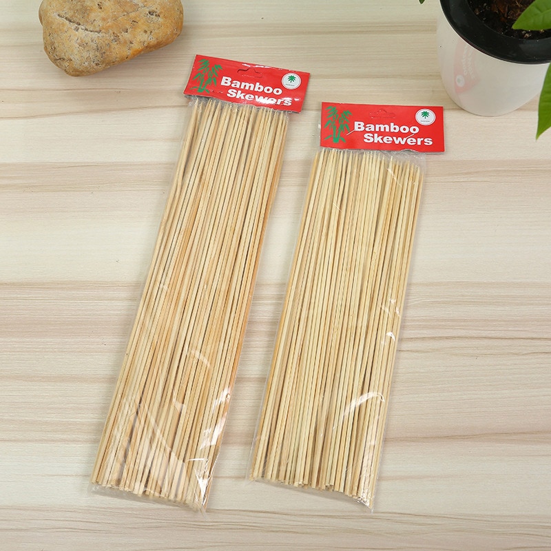 Natural Bamboo Wooden Kebab Skewers (100 pcs)