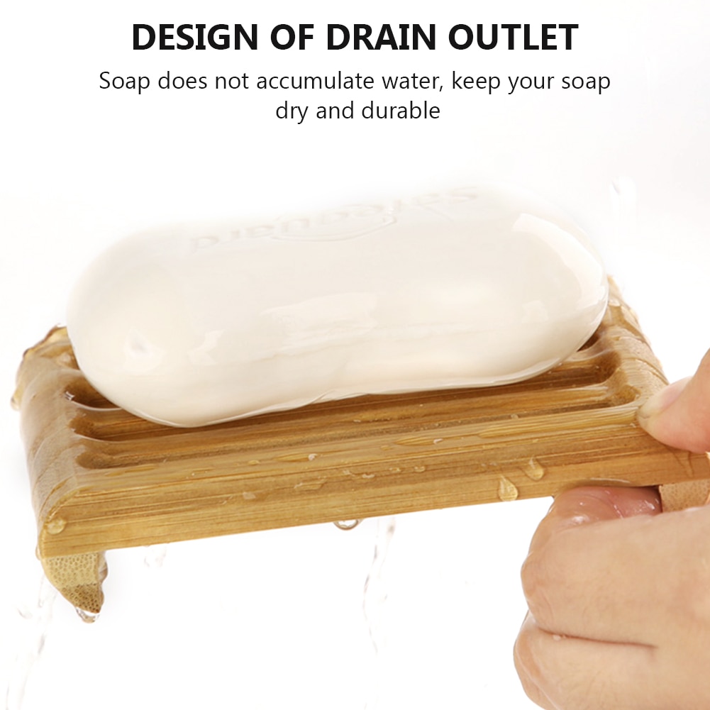 Natural Bamboo Wooden Soap Stand