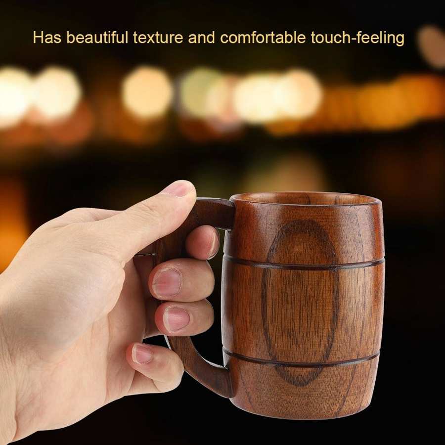 Natural Beer Wooden Mug