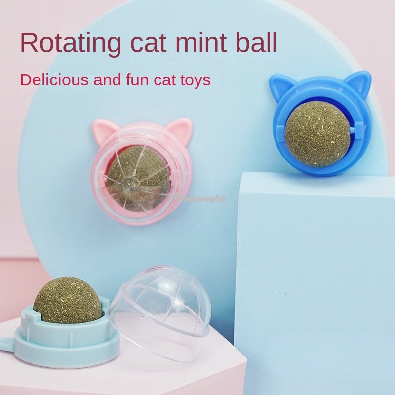 Natural Catnip Cat Wall Stick On Ball Toy Treats Healthy Natural Removes Hair Balls to Promote Digestion Cat Grass