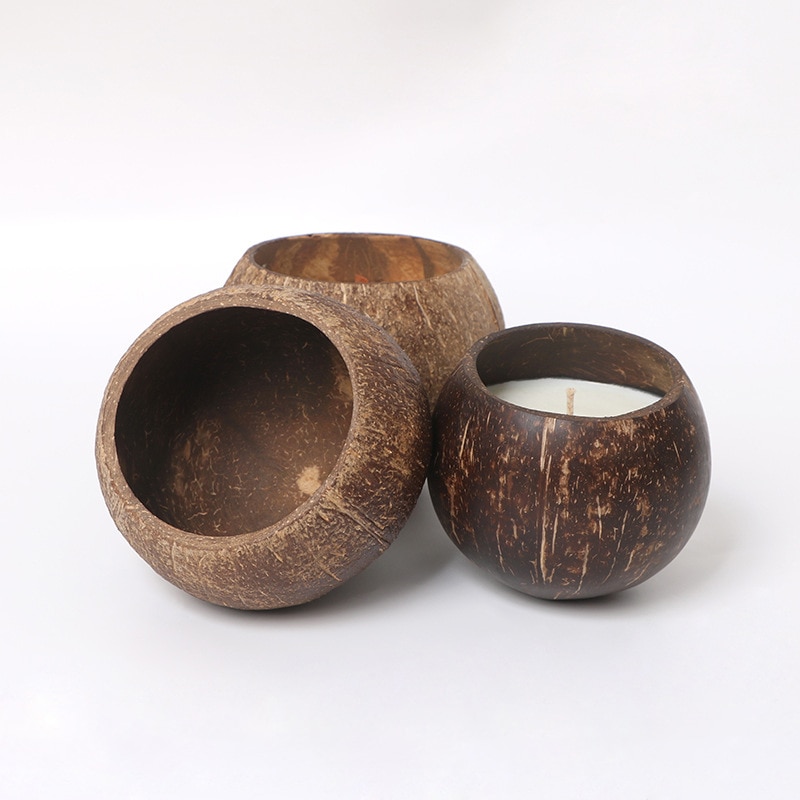 Natural Coconut Shell Candle Holder Natural Coconut Shell Candle Holder