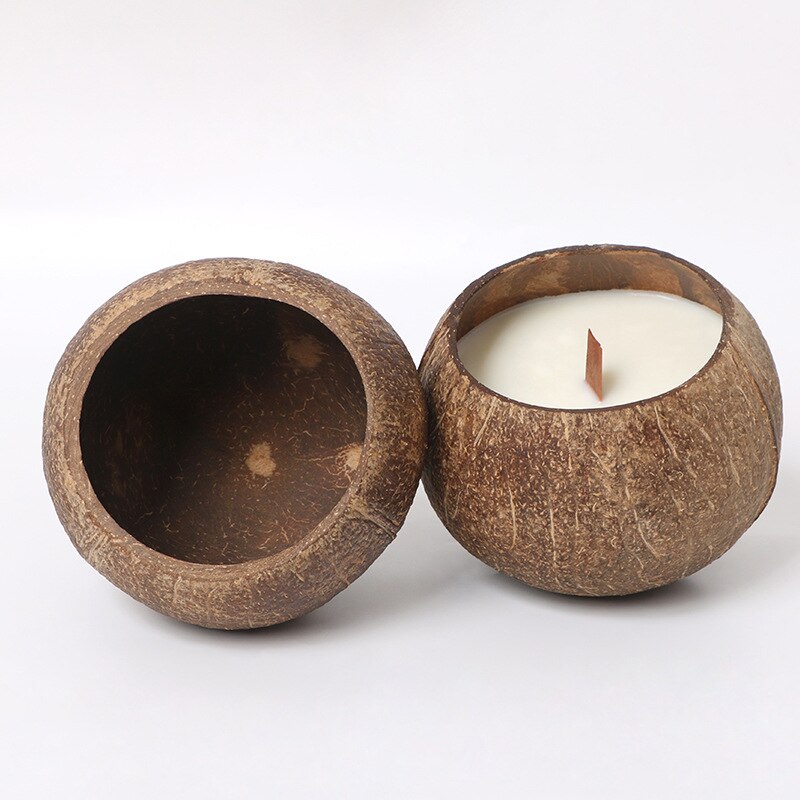 Natural Coconut Shell Candle Holder