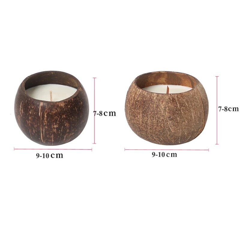 Natural Coconut Shell Candle Holder