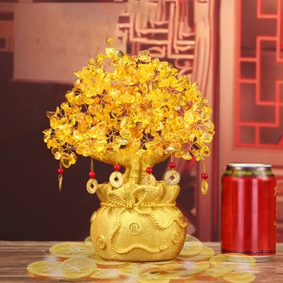 Natural Crystal Citrine Money Tree