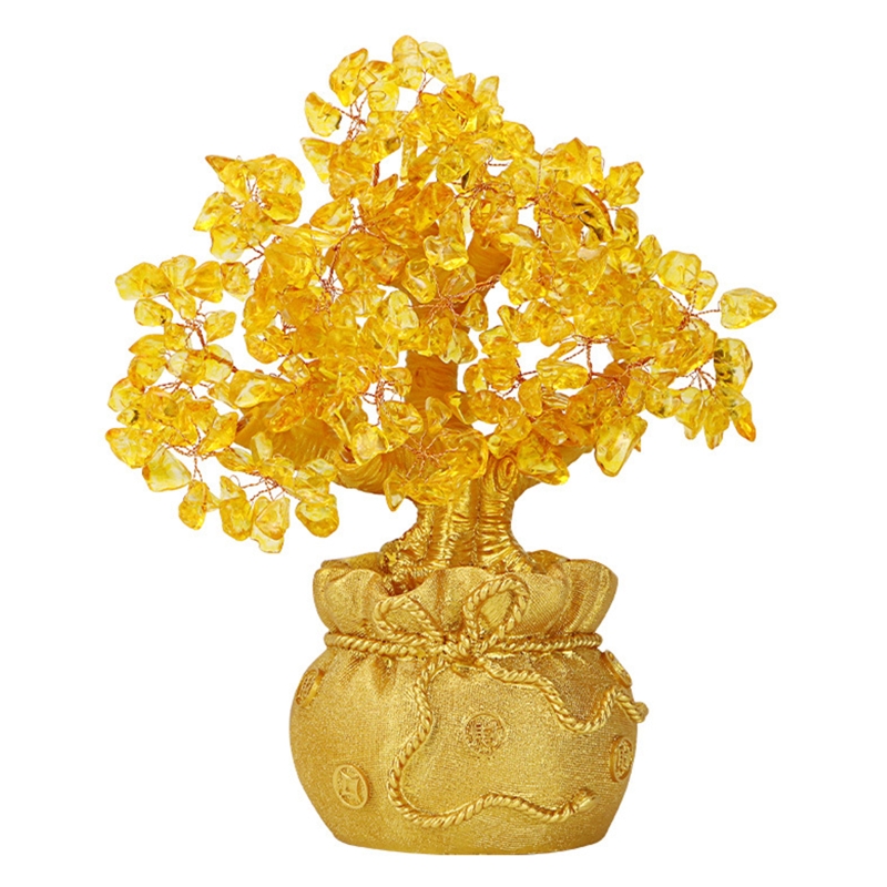 Natural Crystal Citrine Money Tree