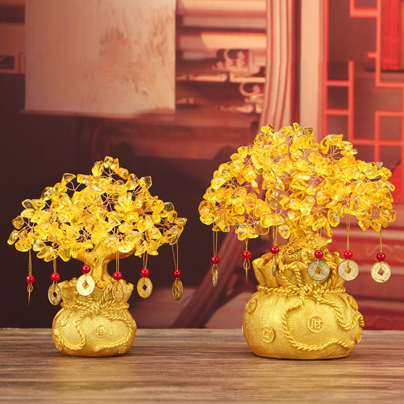 Natural Crystal Citrine Money Tree
