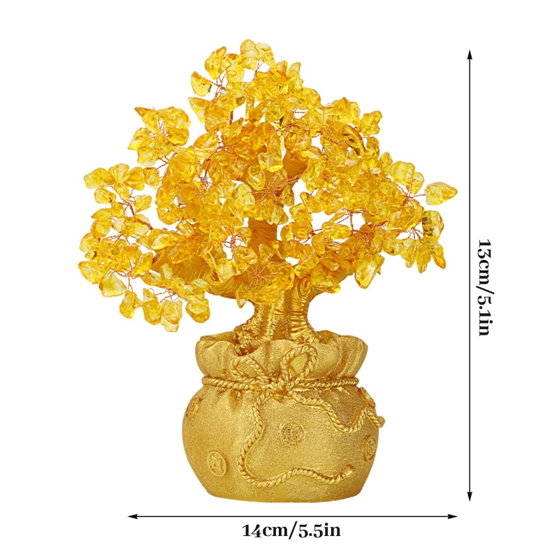 Natural Crystal Citrine Money Tree