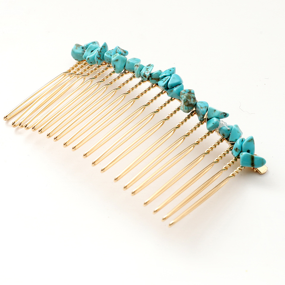 Natural Crystal Hair Comb Accessory