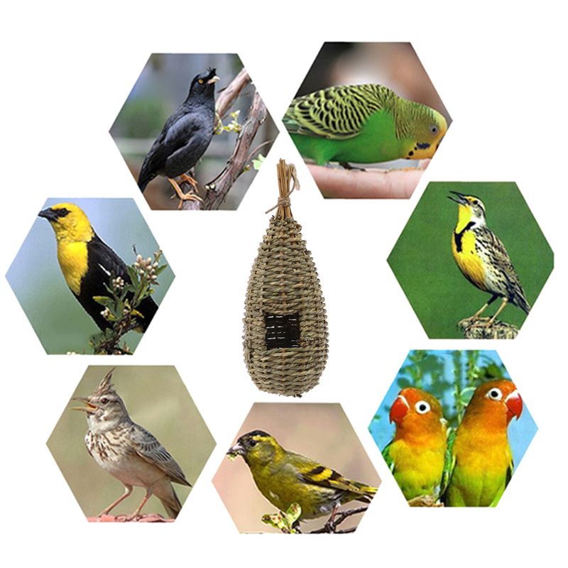 Natural Grass Outdoor Hanging Birdhouse Natural Grass Outdoor Hanging Birdhouse