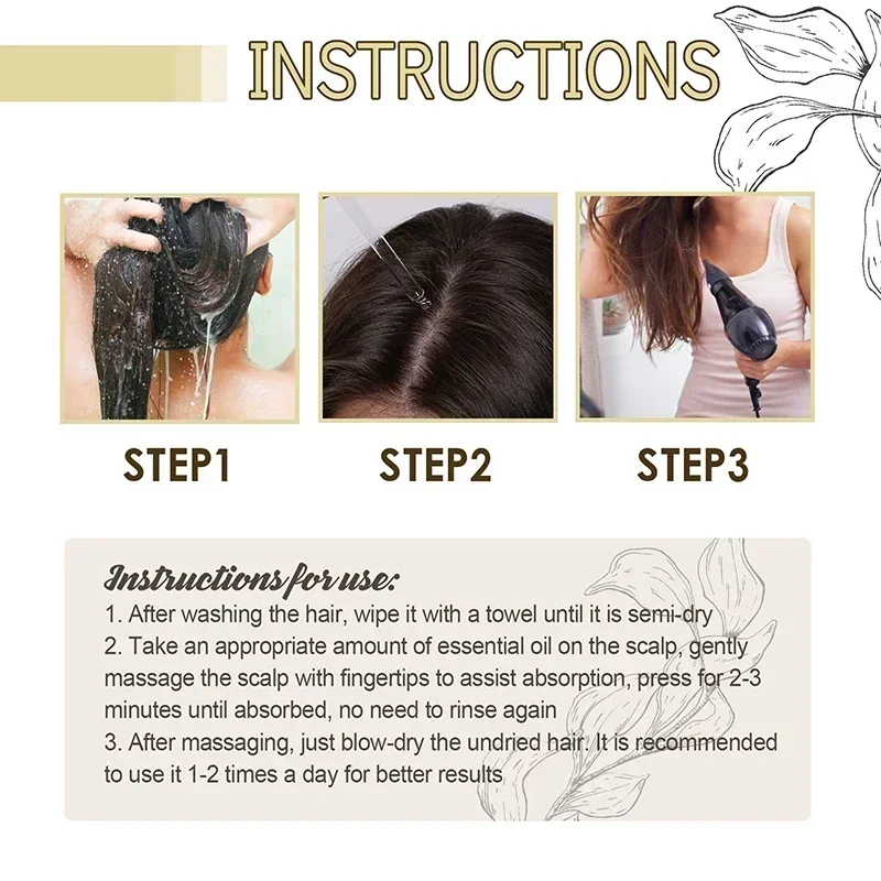 Natural Hair Growth Oil Efficient Anti Hair Loss Nourishing Essential Oil For Dense Repair Damaged Hair Moisturizing Natural Hair Growth Oil Efficient Anti Hair Loss Nourishing Essential Oil For Dense Repair Damaged Hair Moisturizing