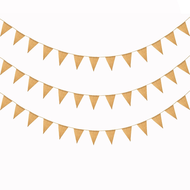 Natural Hanging Burlap Banners