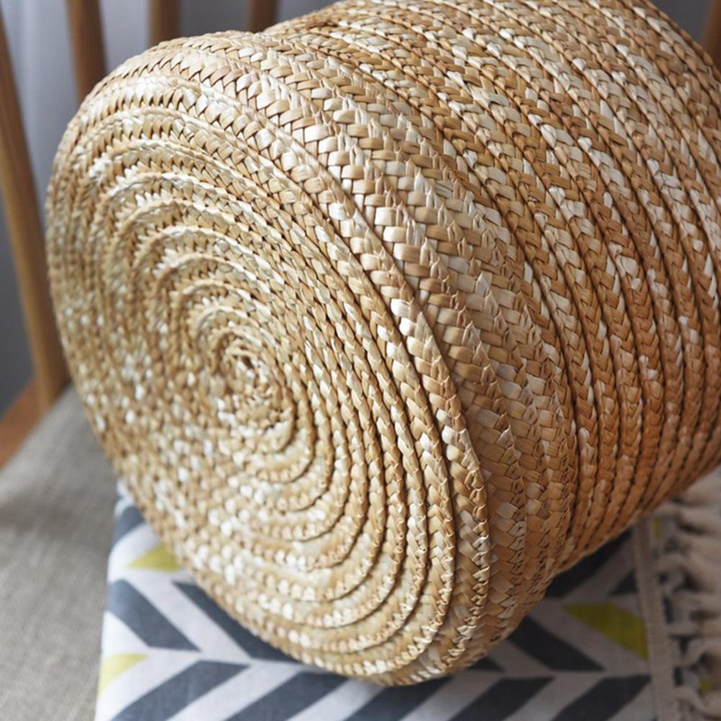 Natural Lidded Wicker Baskets (3pcs)