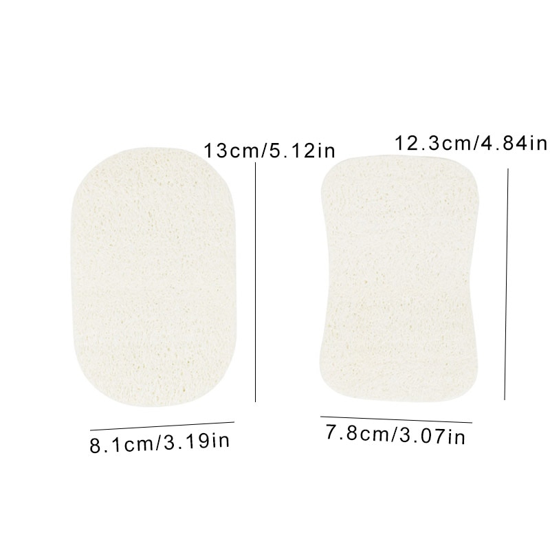 Natural Loofah Dish Sponges (3pcs)