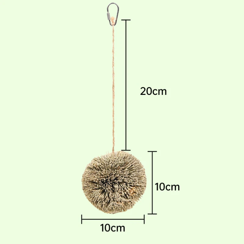 Natural Parrot Grass Ball Hanging Chewing Toy Chew Shred Foraging Bird Cage Accessories For Parakeet Parrotlet Lovebird Natural Parrot Grass Ball Hanging Chewing Toy Chew Shred Foraging Bird Cage Accessories For Parakeet Parrotlet Lovebird
