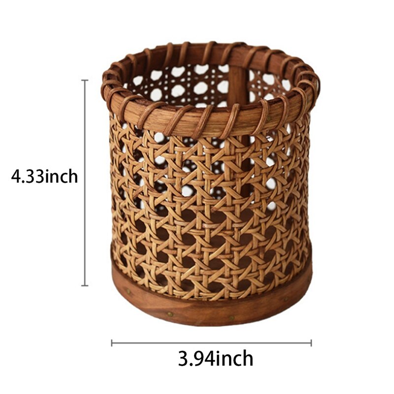 Natural Rattan Pen Holders (2pcs)