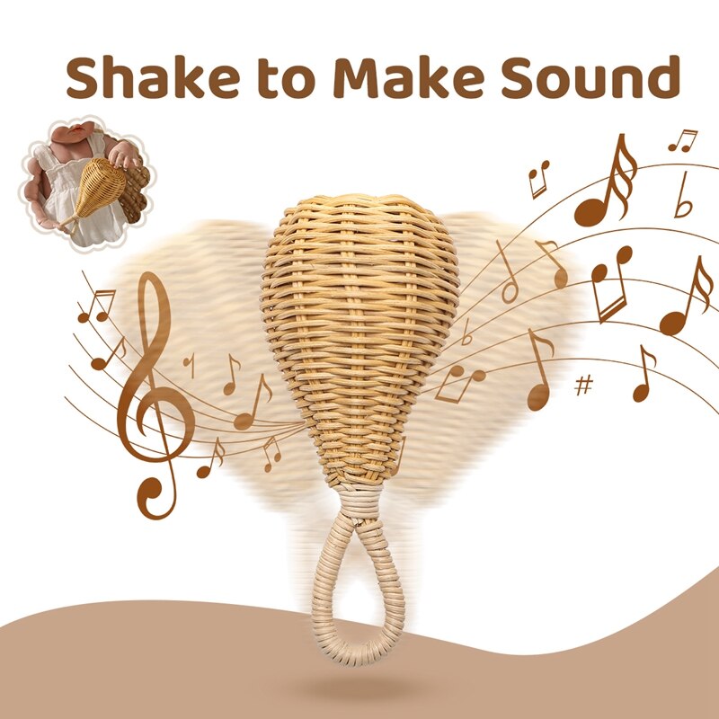 Natural Rattan Rattle Baby Toy Natural Rattan Rattle Baby Toy