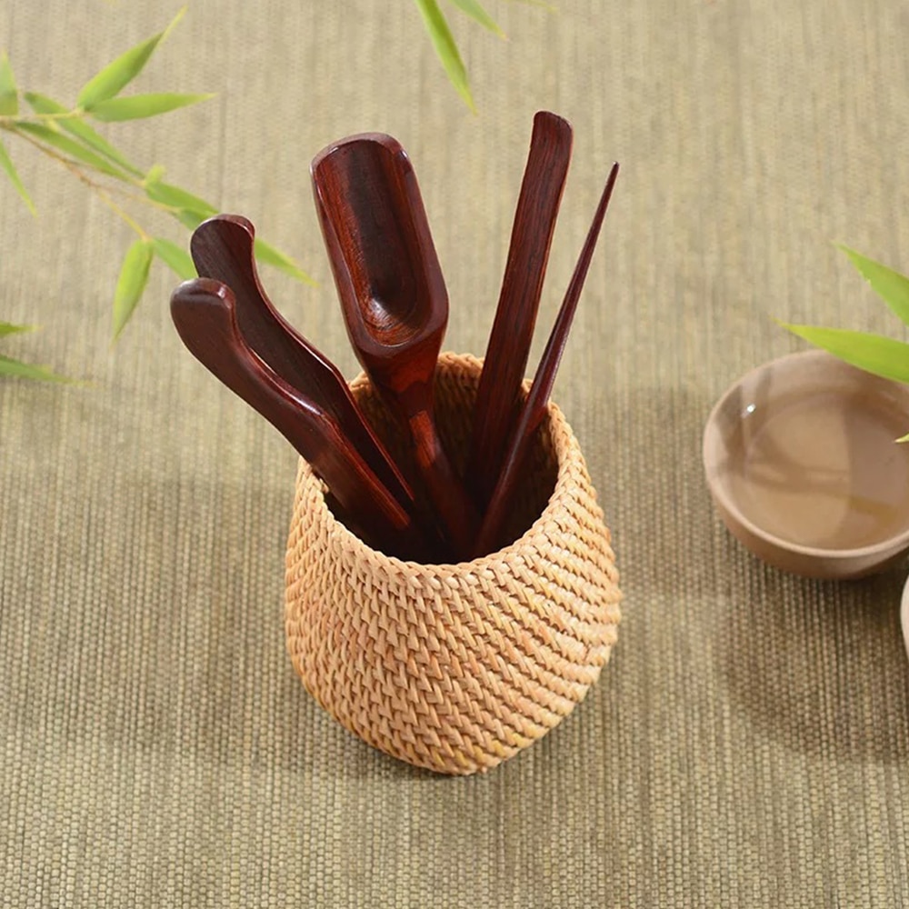 Natural Rattan Utensil Holder