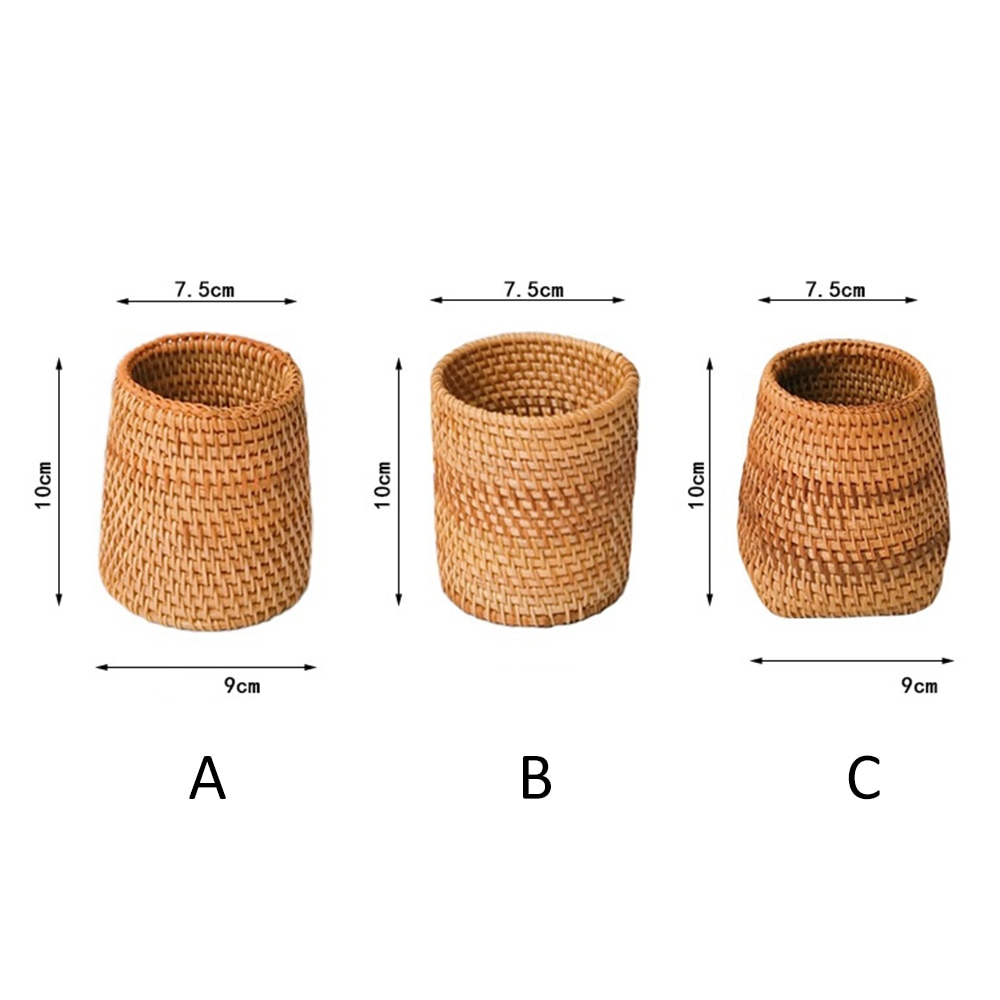 Natural Rattan Utensil Holder