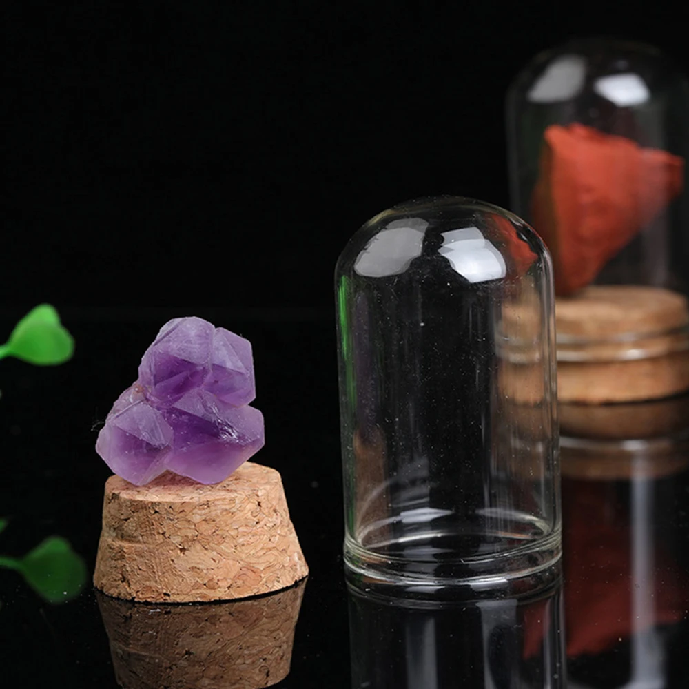Natural Raw Stone Crystal Mineral Glass Display Jar Specimen Collections Children Popular Science Teaching Tool Gift
