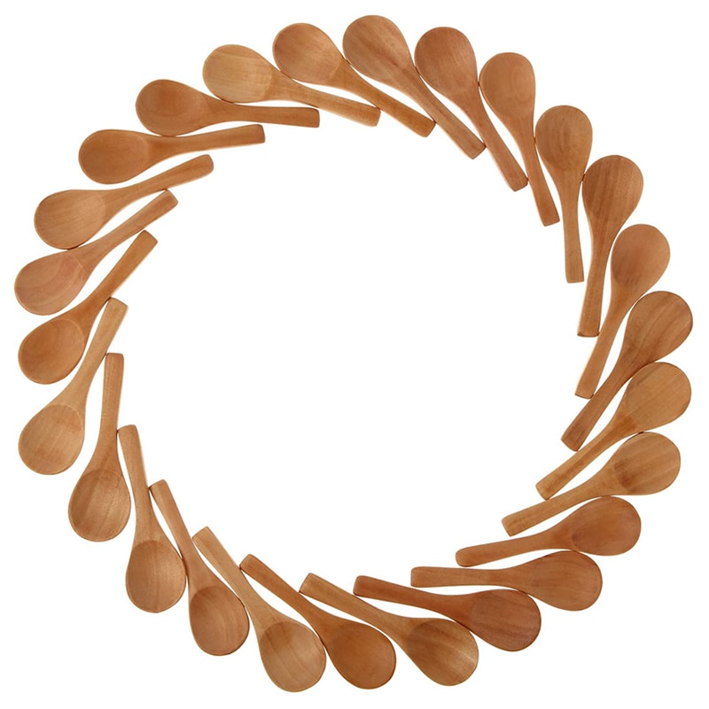 Natural Small Wooden Spoons (50pcs)