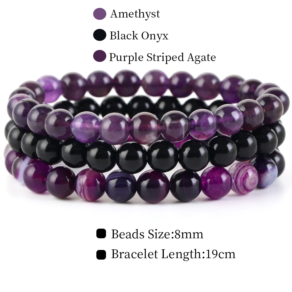Natural Stone Bracelets Set (3pcs)