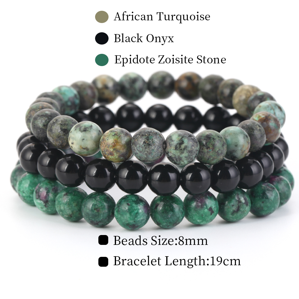 Natural Stone Bracelets Set (3pcs)