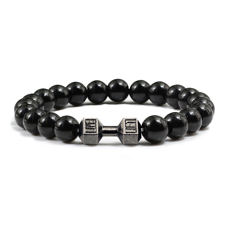 Natural Stone Dumbbell Bracelet