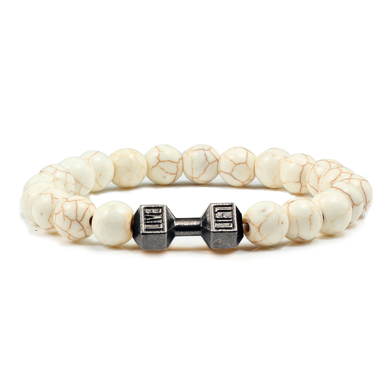 Natural Stone Dumbbell Bracelet